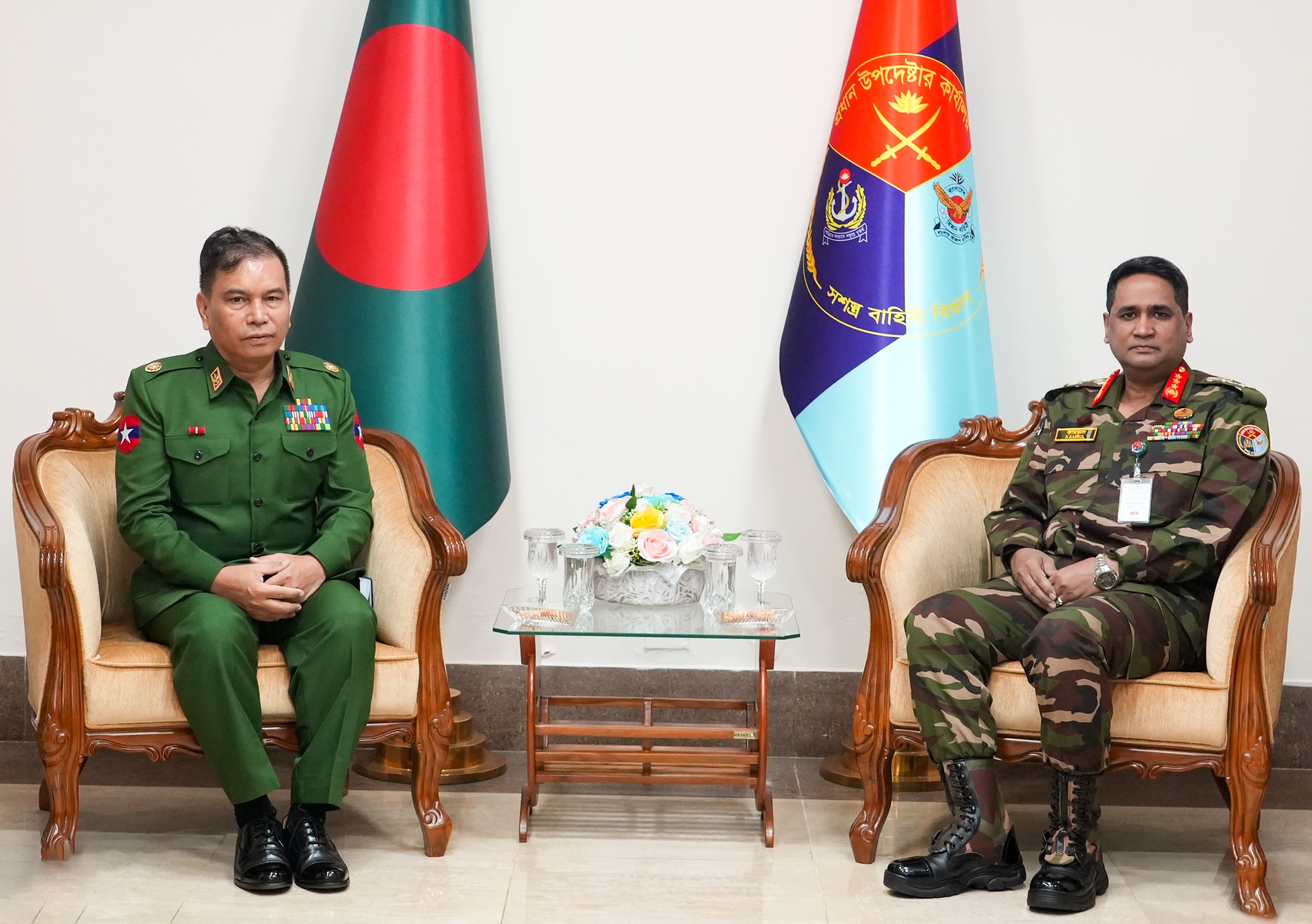 Call On’ between Brigadier General Zaw Mann Phyo, newly Appointed Military, Naval and Air Attaché of the Republic of the Union of Myanmar to Bangladesh and Principal Staff Officer (PSO), Armed Forces Division (AFD)