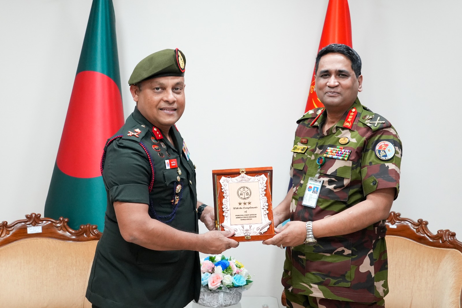 Call On between Commandant, Defence Services Command and Staff College, Democratic Socialist Republic of Sri Lanka and PSO), AFD