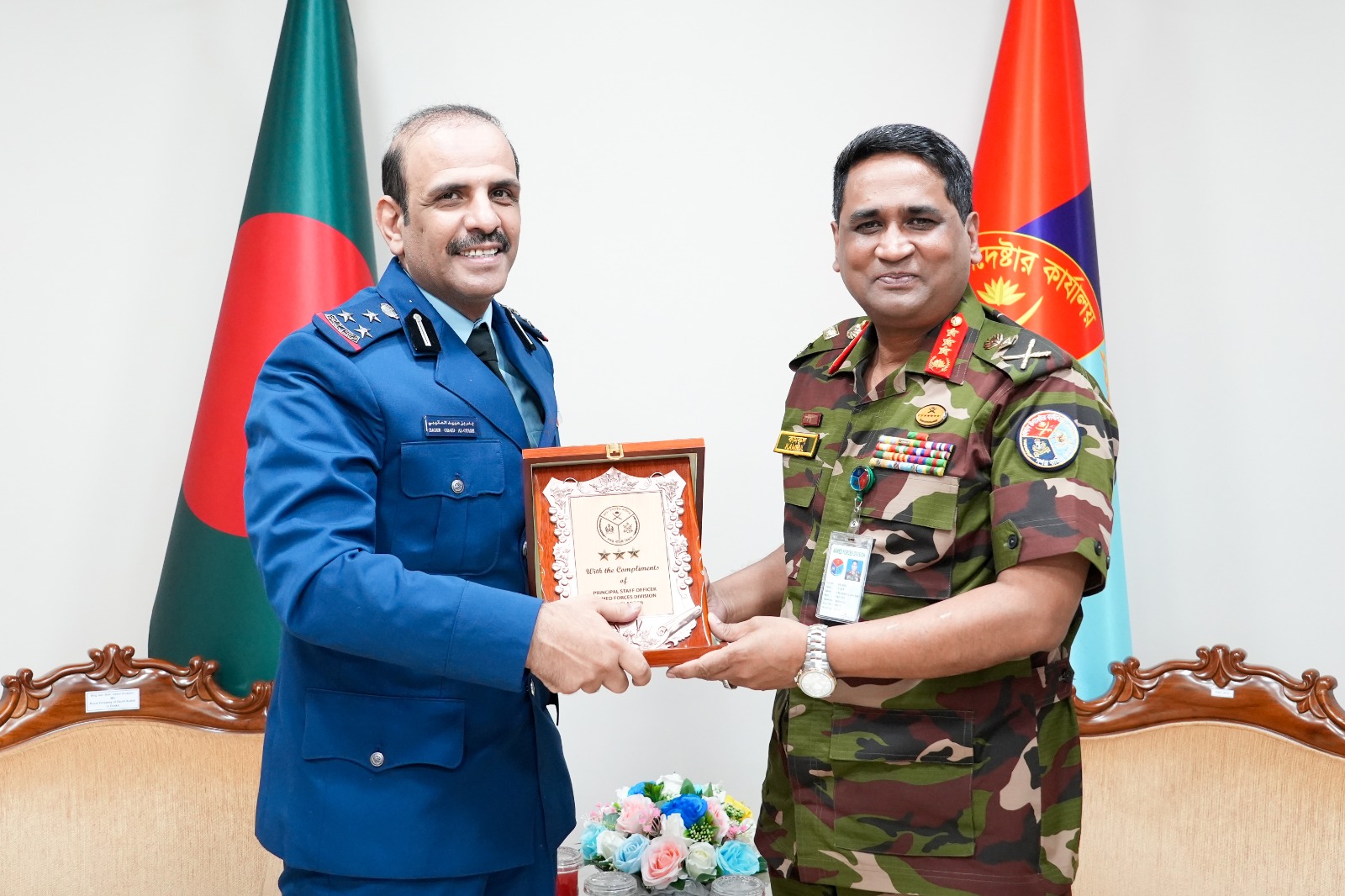 Call On between Newly Appointed Military Attache of Kingdom of Saudi Arabia (KSA) to Bangladesh and Principal Staff Officer (PSO), Armed Forces Division (AFD)